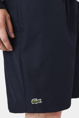 Lacoste Sport Tennis Shorts In Solid Diamond Weave Taffeta