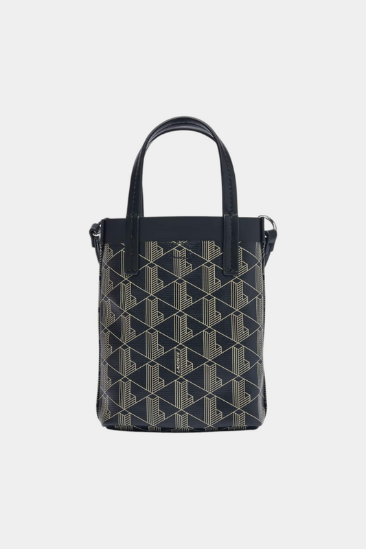 Lacoste - Lacoste Zely Coated Canvas Monogram Mini Tote Bag