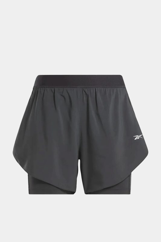 Reebok- Running 2 in 1 Short Women's Black Running Shorts