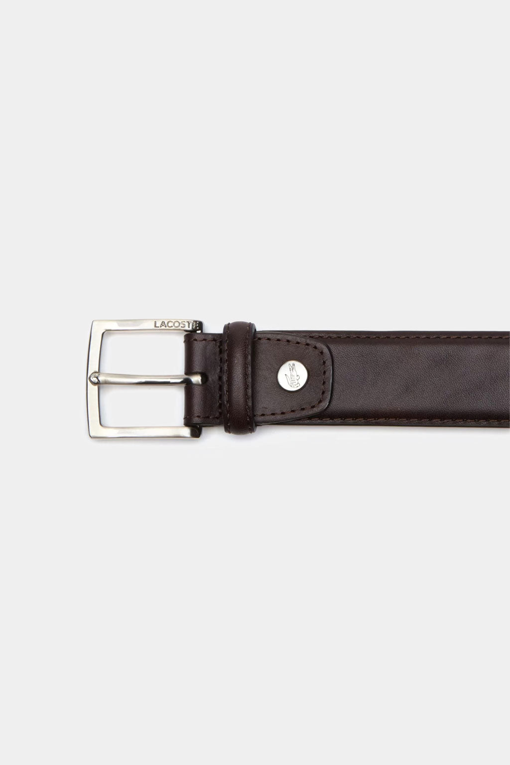 Lacoste - Engraved Tongue Buckle Leather Belt