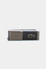 Lacoste - Made In France Engraved Buckle Woven Fabric Belt