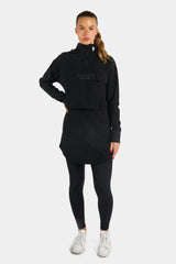 Rzist - Women's Jet Black 2-in-1 Tear Away Crop Top & Hoodie