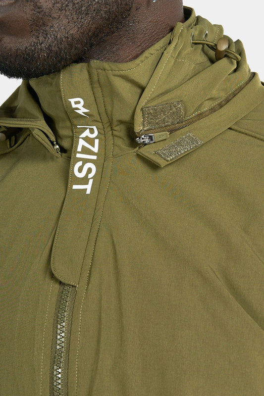 Rzist - Unisex Capulet Olive Hooded Bomber Jacket