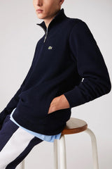 Lacoste - Cotton Sweatshirt With a Stand-up Zipper