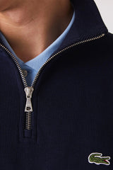 Lacoste - Cotton Sweatshirt With a Stand-up Zipper