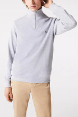 Lacoste - Cotton Sweatshirt With a Stand-up Zipper