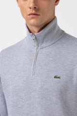 Lacoste - Cotton Sweatshirt With a Stand-up Zipper