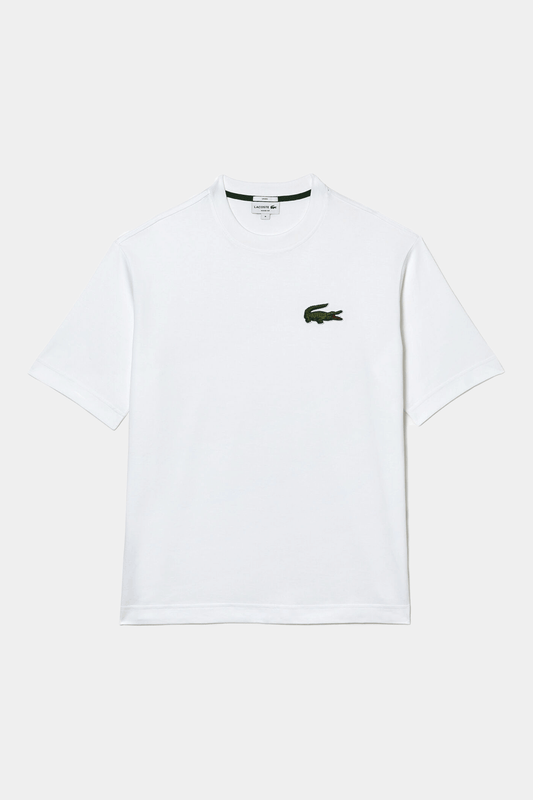 Lacoste - Unisex Loose Fit Large Crocodile Organic Cotton T-shirt