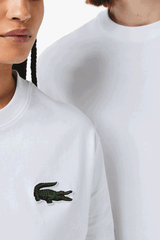 Lacoste - Unisex Loose Fit Large Crocodile Organic Cotton T-shirt