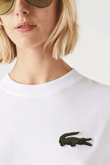 Lacoste - Unisex Loose Fit Large Crocodile Organic Cotton T-shirt