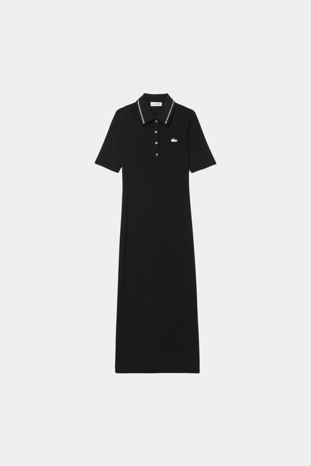 Lacoste - Slim Fit Diamante Crocodile Polo Collar Dress - Women