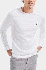 Nautica - Solid Long Sleeve Crewneck Tee T-Shirt