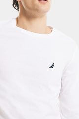 Nautica - Solid Long Sleeve Crewneck Tee T-Shirt